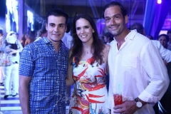 Rodrigo Maia , Renata Santos e Deda Studart