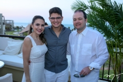 Adriana, Otavinho e Otavio Queiroz