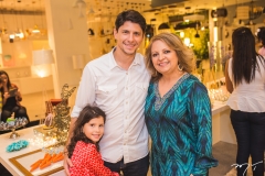 Marina Campos, Almir Campos e Adélia Magalhães