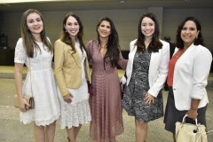 Edilanea Amaral, Vanessa Oliveira, Ticiana Pires, Lara Montenegro e Helaine Fernandes