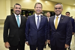 Sávio Aguiar, Cláudio Lamachia e Leonardo Mota