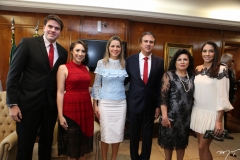Diego Morais, Cecília Pinheiro, Onélia Leite e Camilo Santana, Nailde e Isabel Pinheiro