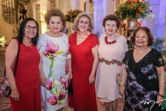 Inês Sousa, Iolanda Araújo, Socorro França, Rosa Virginia e Ducarmo Sousa