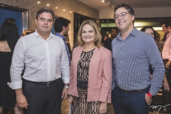 Edson Queiroz Neto, Lenise Rocha e Eduardo Saron