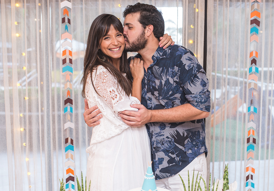 Stephanie Amorim e Leonardo Reis são só alegria no Chá do Ben!