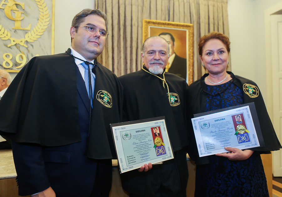 Edson Queiroz Neto e Paula Frota são os novos membros beneméritos da Academia Cearense de Literatura e Jornalismo | Confira!