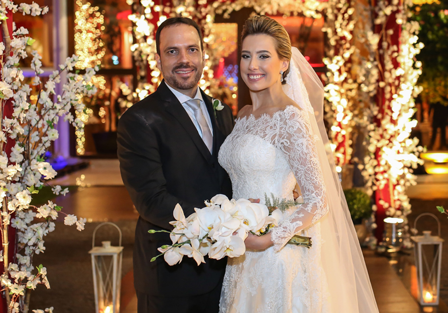 Georgia Rios e Felipe Lima se casam em clima de puro romance