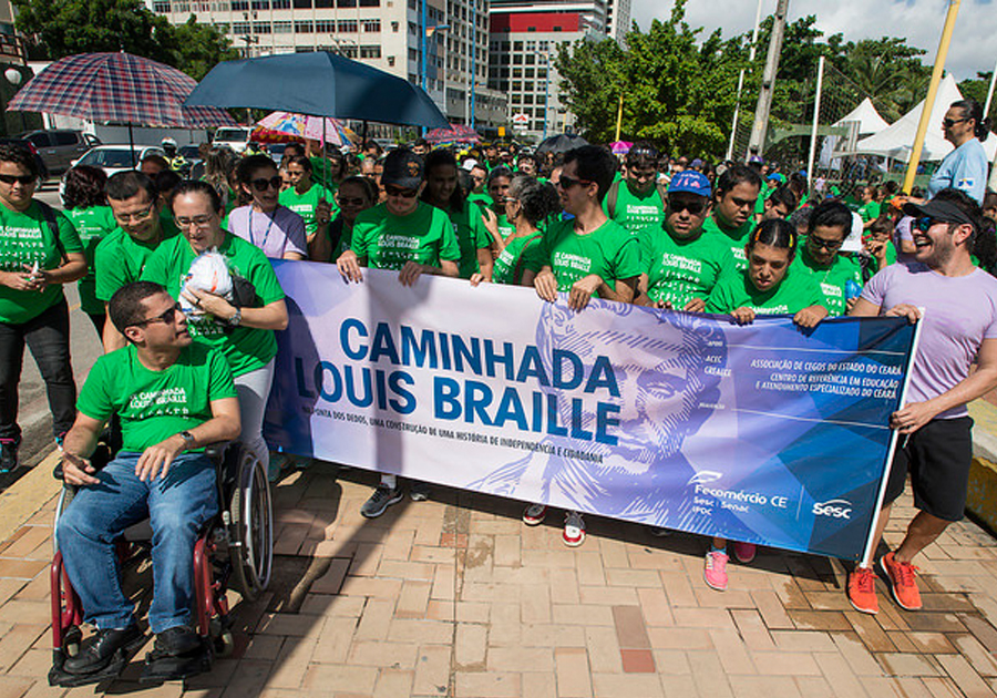 Em defesa da acessibilidade | Sesc realizará a X Caminhada Louis Braille em Fortaleza