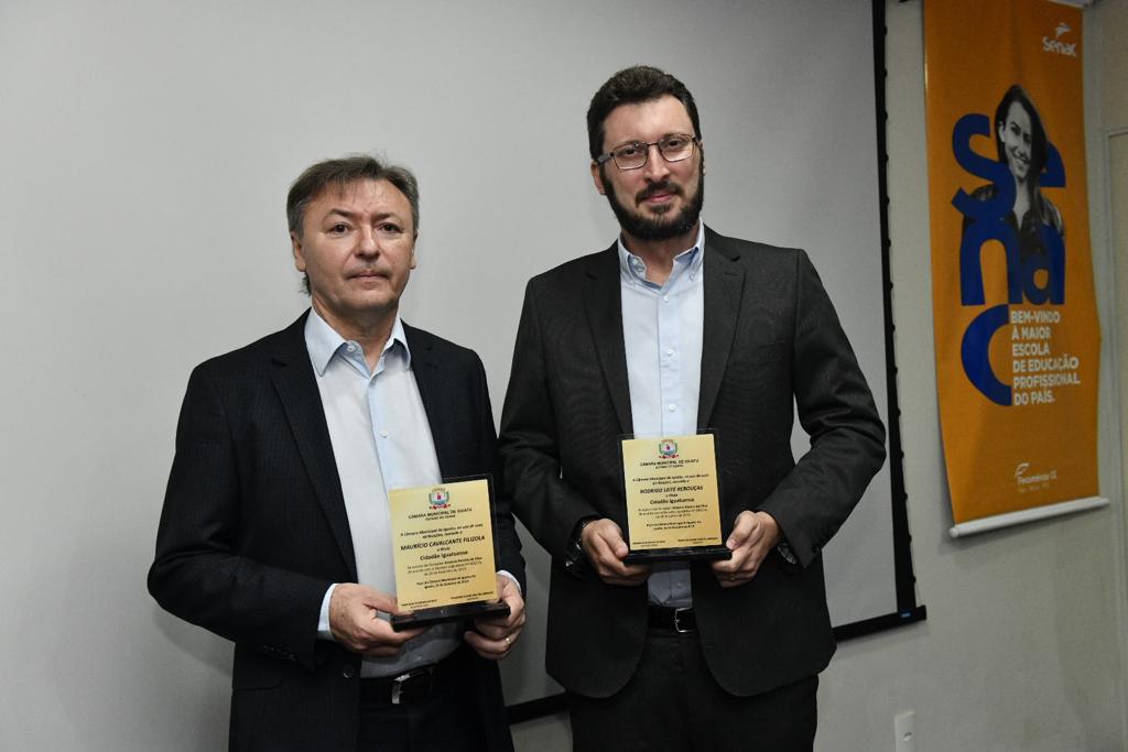 Presidente da Fecomércio/CE e diretor regional do Senac recebem título de Cidadão Iguatuense