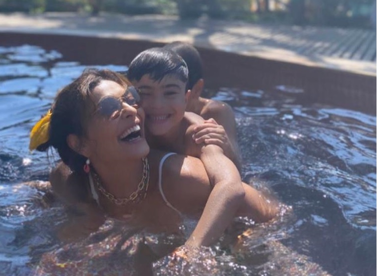 Réveillon em Jeri 2020: Juliana Paes curte dia na piscina com a família