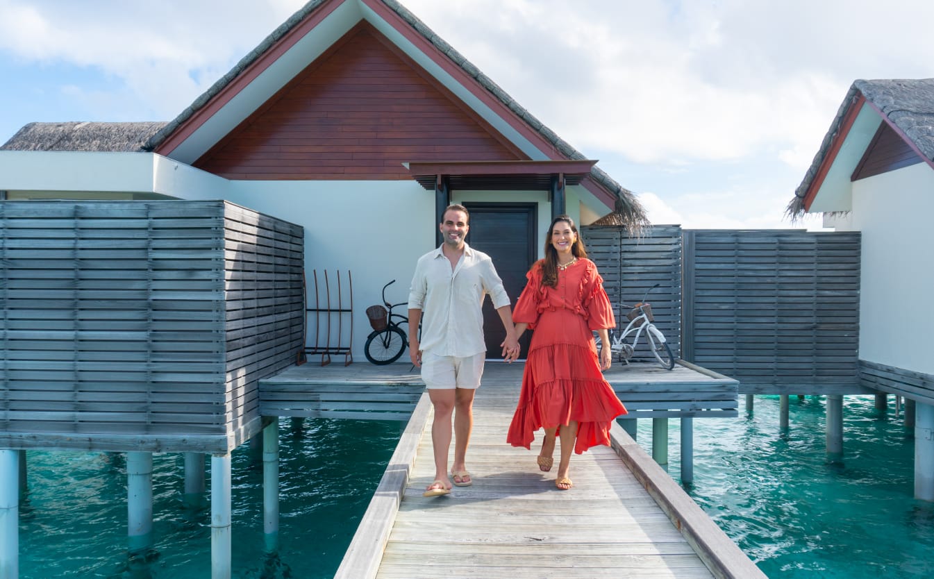 André Guanabara e Catarina Moreno escolheram as Maldivas para curtir viagem romântica (Foto: Divulgação)