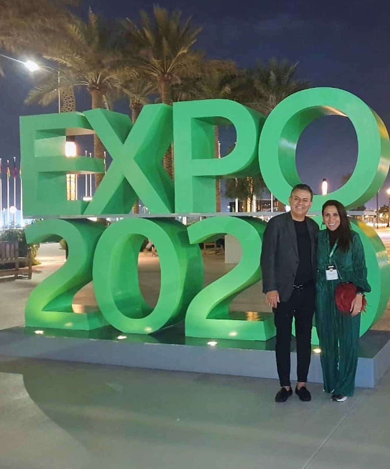 Valdir e Samara Fernandes, da VemTambém, na Expo Dubai (Foto: Divulgação)