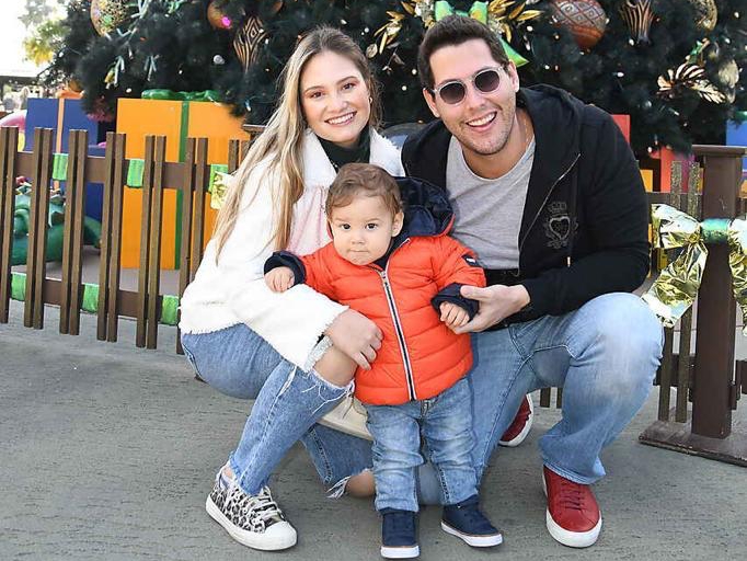 Letícia e Gabriel Dias Branco com o baby Emanuel (Foto: Arquivo pessoal)