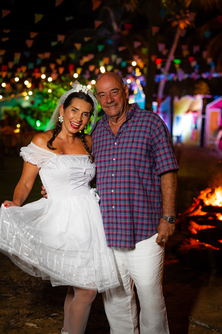 Márcia e Fernando Travessoni celebram Bodas de Coral em festa de São João; saiba mais