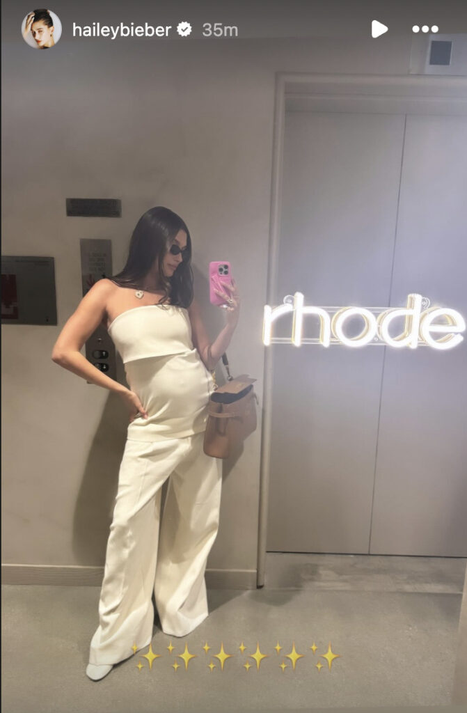 10 looks de Hailey Bieber grávida que amamos