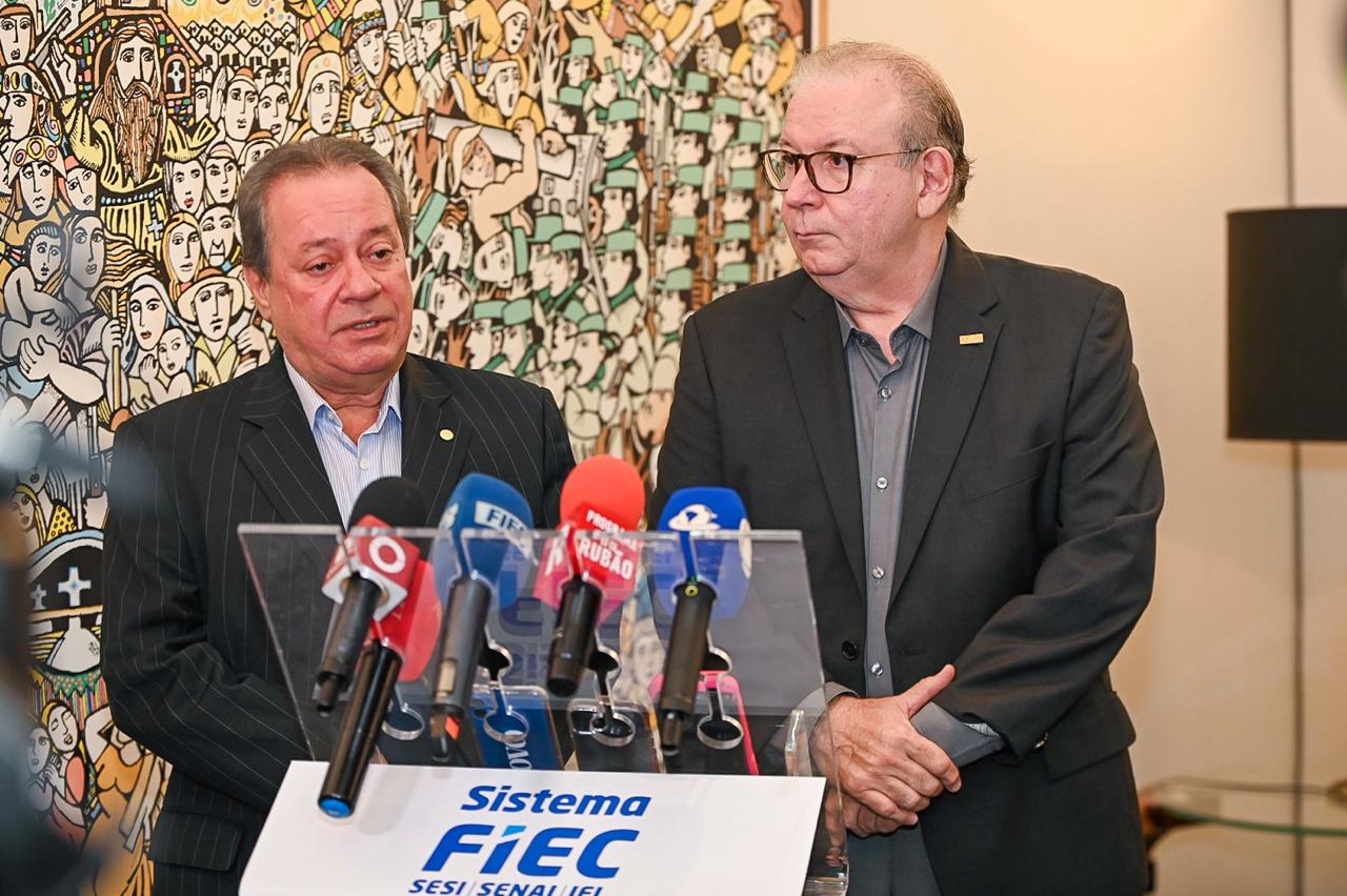 Presidentes da Fiec e da CNI concedem entrevista coletiva na Casa da Indústria
