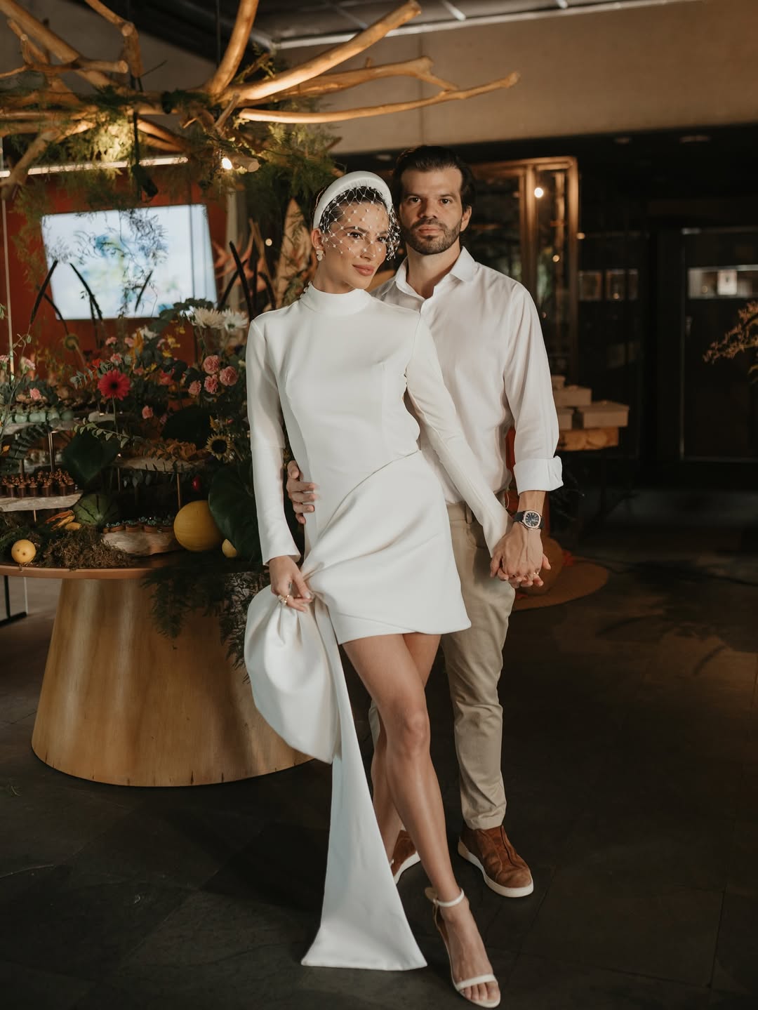 Marissa Oliveira e Vitor Aragão celebram casamento civil